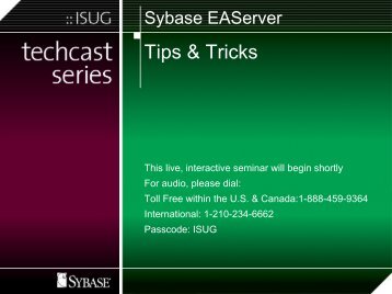 Tips & Tricks - Sybase
