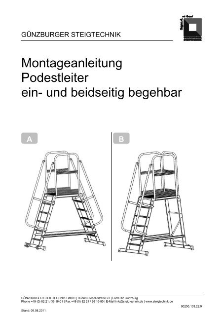 BA Rettungsplattform - GÃ¼nzburger Steigtechnik GmbH