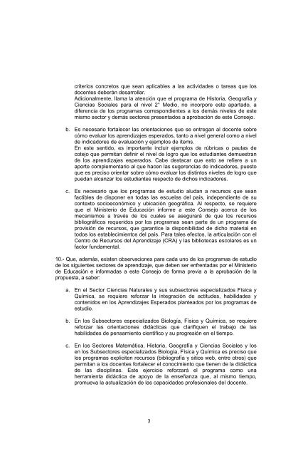 Acuerdo 095/2010 - Consejo Nacional de Educación