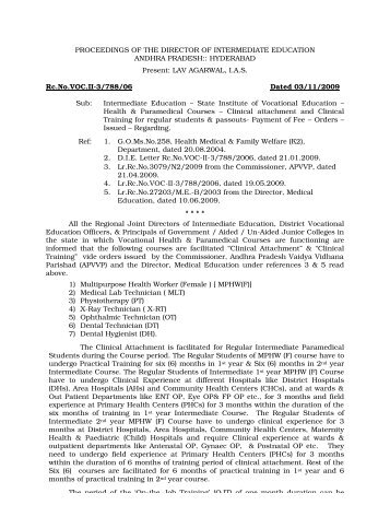 proceedings of the director of intermediate education - CIE Main Page