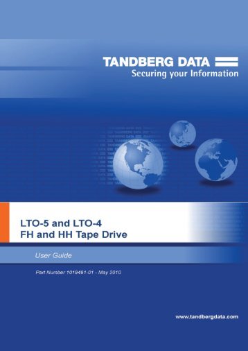 LTO SAS, SCSI and Fibre Channel Tape Drives - Tandberg Data