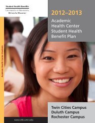 2012-2013 Full Benefits Summary - Office of Student Health Benefits