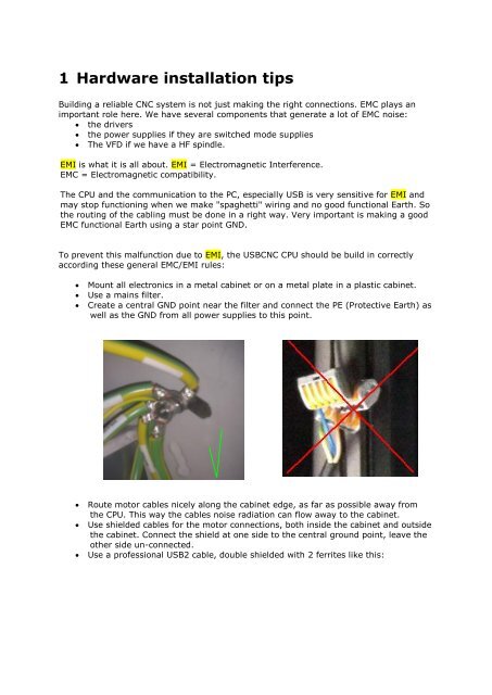 1 Hardware Installation Tips Eding Cnc