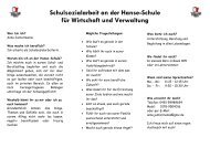 Schulsozialarbeit an der Hanse-Schule fÃ¼r Wirtschaft und Verwaltung