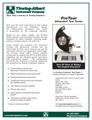 ProTear Elmendorf Tear Tester - Thwing-Albert Instrument Co