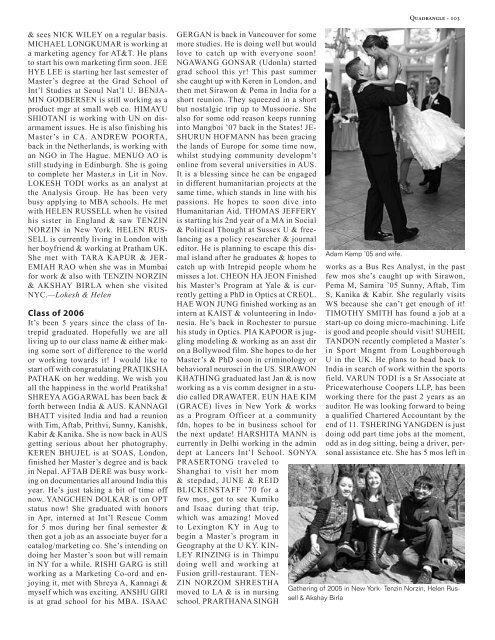 Woodstock School Alumni Magazine Vol CIV, 2011