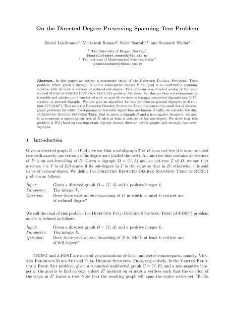 On the Directed Degree-Preserving Spanning Tree Problem