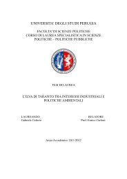 Tesi - L'Ilva di Taranto tra interessi industriali e politiche ... - PeaceLink