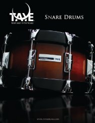 2013 Snare Drum Brochure - Taye Drums