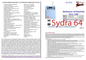 SS-S64 Centrale Radio Filo Sydra - Sbeco.it