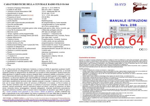 SS-S64 Centrale Radio Filo Sydra - Sbeco.it