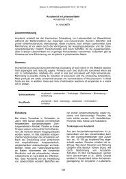 Acrylamid in Lebensmitteln