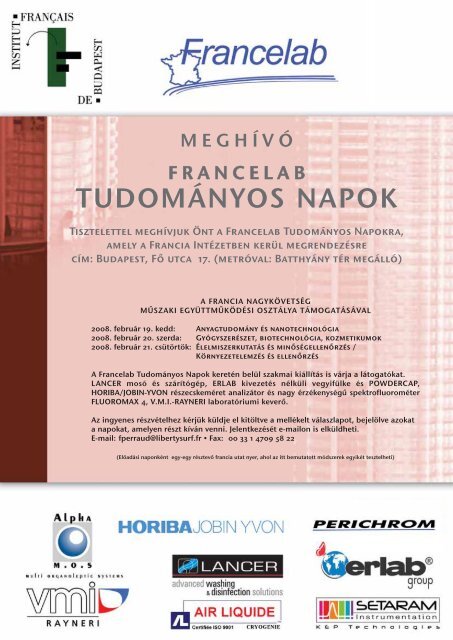 MeghÃ­vÃ³ Ã©s rÃ©szletes program (.pdf) - Konferenciakalauz