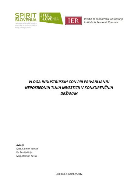 Vloga industrijskih con pri privabljanju tujih neposrednih investicij