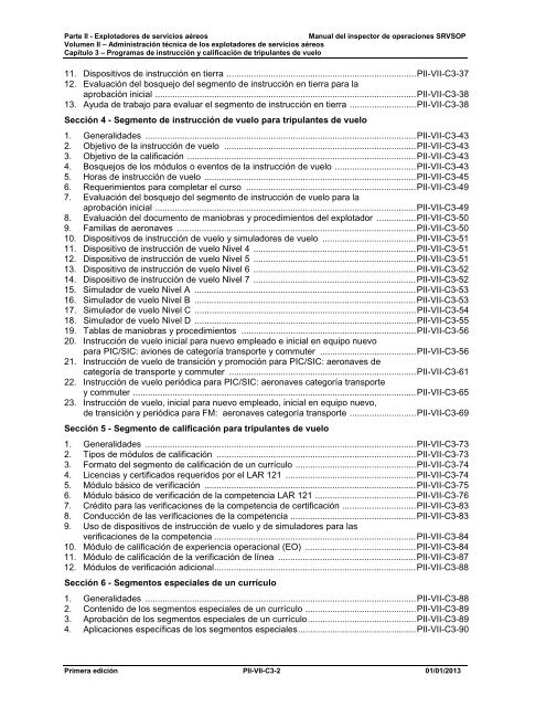 Programas de instrucciÃ³n y calificaciÃ³n de tripulantes de vuelo - ICAO