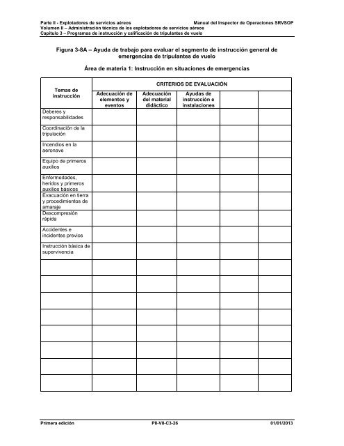 Programas de instrucciÃ³n y calificaciÃ³n de tripulantes de vuelo - ICAO