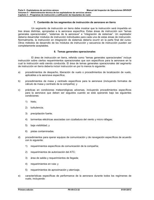 Programas de instrucciÃ³n y calificaciÃ³n de tripulantes de vuelo - ICAO