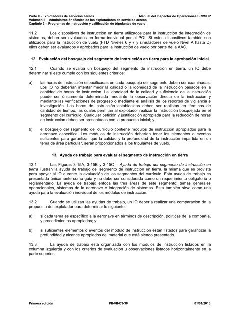 Programas de instrucciÃ³n y calificaciÃ³n de tripulantes de vuelo - ICAO