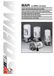 MAR 1 2 Mpa (12 bar) - sofima hydraulic filters