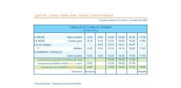 Ligne 301 : LodÃ¨ve - Cartels Gare - SallÃ¨les ... - HÃ©rault Transport