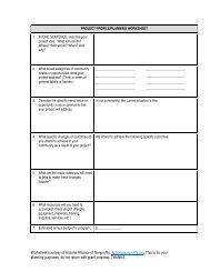 PROJECT PROFILE/PLANNING WORKSHEET - TEP.com