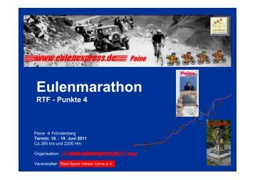 Eulenmarathon RTF - Punkte 4 - Helmuts-Fahrrad-Seiten