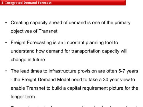 3. Infrastructure Plan Overview Port and Rail Network - Transnet