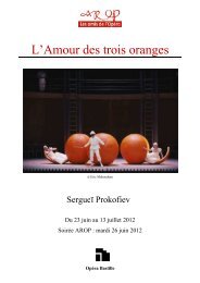 Synopsis L'Amour des Trois Oranges - Association pour le ...