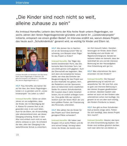 elften Ausgabe der Mitgliederzeitschrift von HELP - Help Deutschland