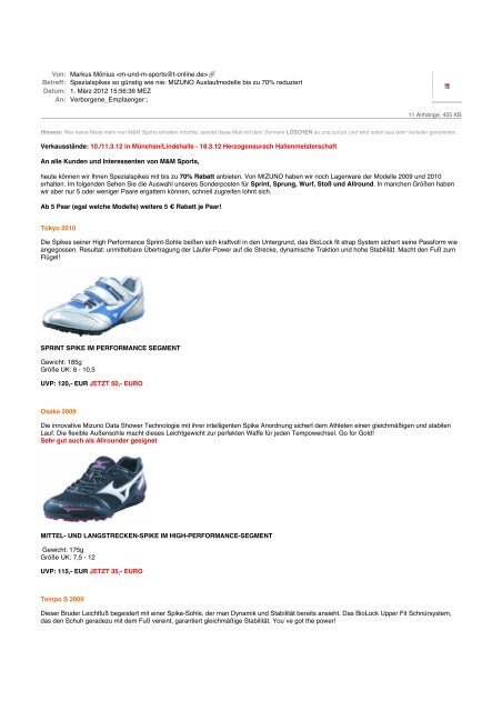 mizuno reduziert