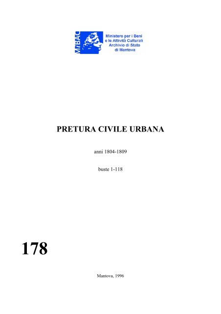 cartella pretura civile urbana - Istituto Centrale per gli Archivi