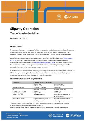 Slipway Operation - SA Water