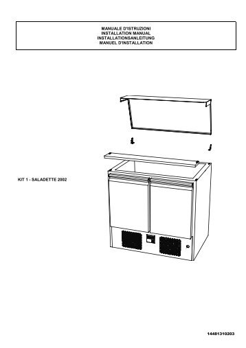 manuale d'istruzioni installation manual installationsanleitung ...