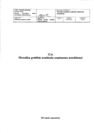 Iestāde: Finanšu ministrija Struktūrvienība: Eiropas ... - ES fondi