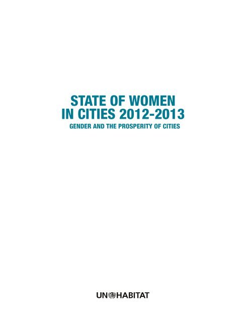 STATE OF WOMEN IN CITIES 2012-2013 - UN-Habitat