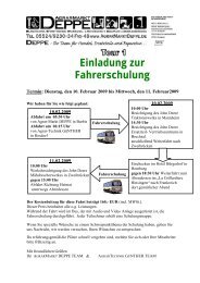 Einladung zur Fahrerschulung - Agrar-Markt DEPPE