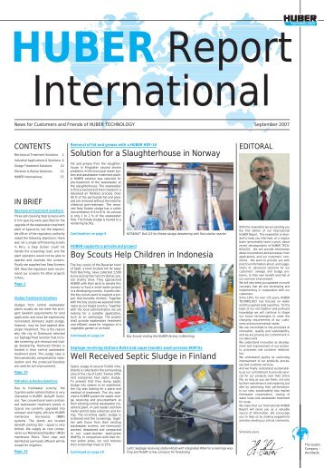 International Report, issue 2007, english - Hans Huber AG