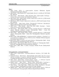PublikÃ¡ciÃ³s lista - DE PszicholÃ³giai IntÃ©zet - Debreceni Egyetem