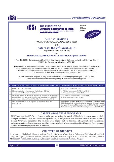 April 2013 - Icsi