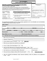 Operator License application 2013 - City of Baraboo, Wisconsin