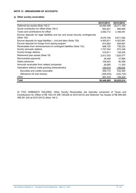 IRR310313.pdf - Banco Itaú