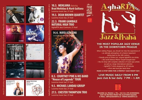 8.5. COURTNEY PINE & HIS BAND Ã¢Â€ÂœHouse of Legends ... - Praha.eu
