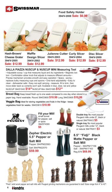 Xmas 2007 Retail Flyer - Hendrix Restaurant Equipment & Supplies