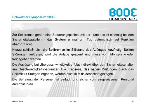 Schwelmer Symposium 2006 - Henning GmbH