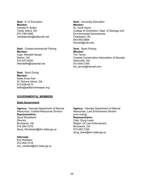 2011 Sanctuary Advisory Council Member Directory