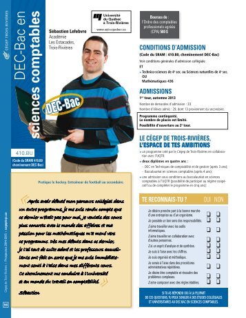 Fiche descriptive DEC-Bac Comptabilité - Cégep de Trois-Rivières