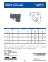 y-strainers cast iron american-marsh pumps hydronic accessories