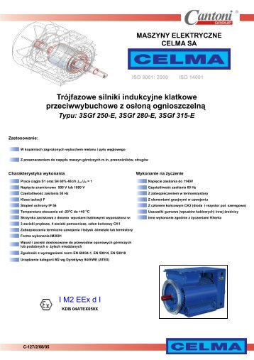 TrÃ³jfazowe silniki indukcyjne klatkowe ... - Cantoni Group