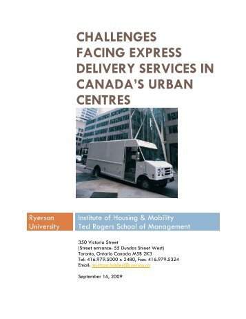 challenges facing express delivery services in canada's urban centres