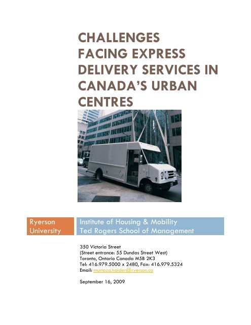 challenges facing express delivery services in canada's urban centres